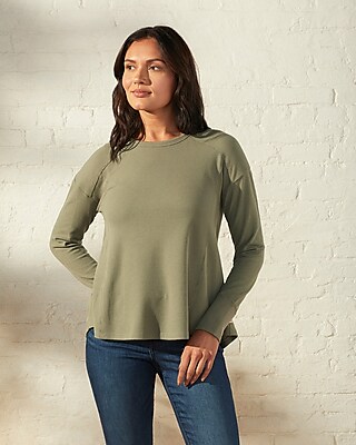 Upwest Favorite Waffle Long Sleeve Tee Green Women's XS