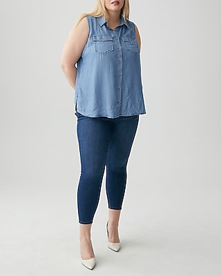Express Molly & Isadora Plus Size High Waisted Leroy Ankle Skinny Jeans