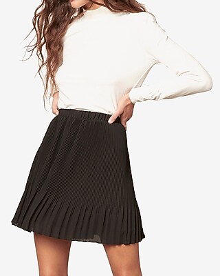 Image of Bb Dakota High Waisted Pleated Skirt Black Women's S