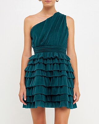 Cocktail & Party Endless Rose Tiered Tulle Mini Dress Blue Women's L
