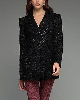 Cocktail & Party Endless Rose Premium Tweed Blazer Romper Black Women's XS