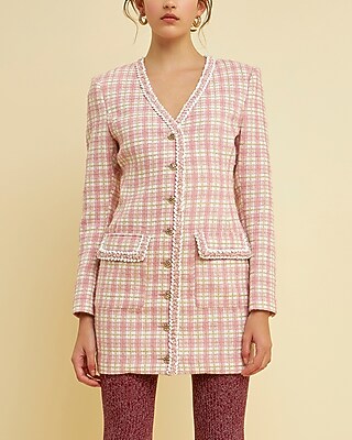 Cocktail & Party Endless Rose Premium Tweed Mini Dress Pink Women's XS