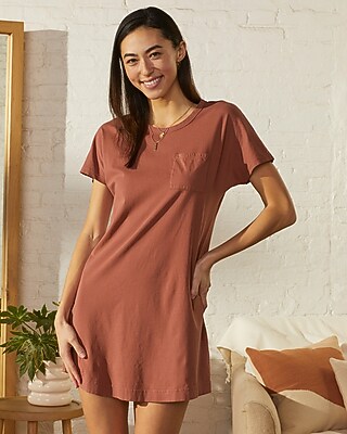 Casual Upwest Perfect T-Shirt Mini Dress Orange Women's S