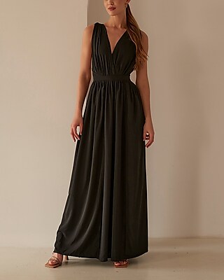 Cocktail & Party Nana's Cara Open Back Sleeveless 2 Piece Maxi Dress Black Women's S