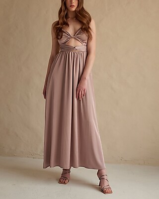 Cocktail & Party Nana's Amelia Sleeveless Twist Front Maxi Dress
