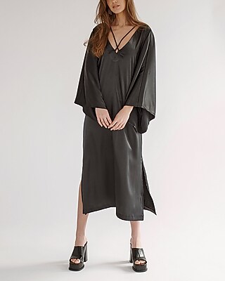 Cocktail & Party Nana's Lydia V-Neck Shift Midi Dress