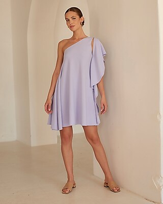 Cocktail & Party Nana's Angelina One Shoulder Mini Dress Purple Women's S