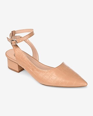 Journee Collection Pointed Toe Heels Brown Women's 7.5
