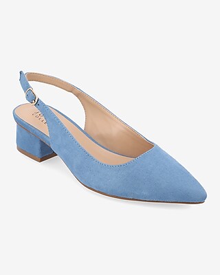 Journee Collection Sylvia Pointed Heels Blue Women's 6
