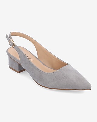 Journee Collection Sylvia Pointed Heels Gray Women's 7.5