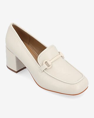 Journee Collection Tru Comfort Nysaa Close Toed Heels White Women's 8.5