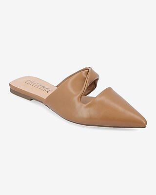 Journee Collection Enniss Slip On Mules Brown Women's 7.5