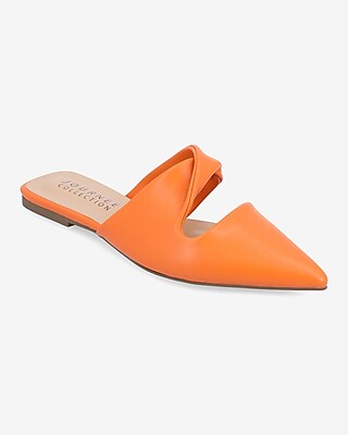Journee Collection Enniss Slip On Mules Orange Women's 6
