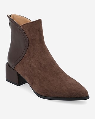Journee Collection Consuello Booties Brown Women's 6