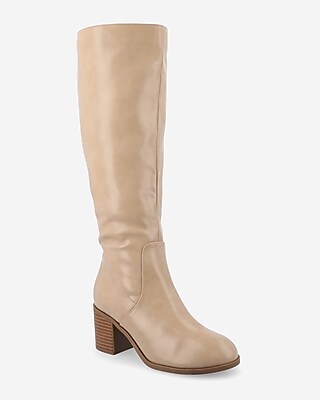 Journee Collection Romilly Multi-Calf Size Heeled Tall Boots Brown Women's 6.5