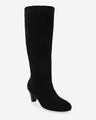 Journee Collection Jovey Multi-Calf Size Heeled Tall Boots Black Women's 8.5