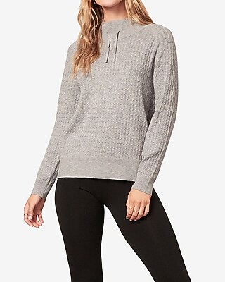 Image of Bb Dakota Long Sleeve Knit Top Gray Women's L