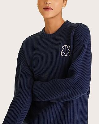 Alala Crest Oversized Sweater Blue Women's L