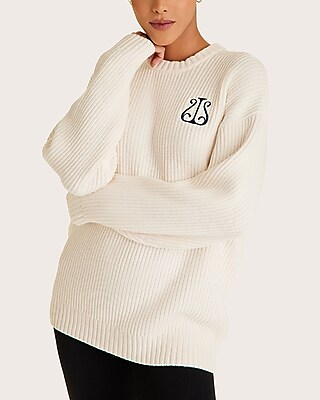Alala Crest Oversized Sweater White Women's S