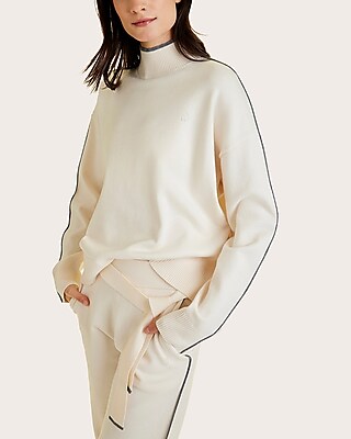 Alala Framed Knit Mock Neck Sweater White Women's L