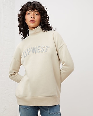 Upwest Varsity Mockneck Sweatshirt Gray Women's