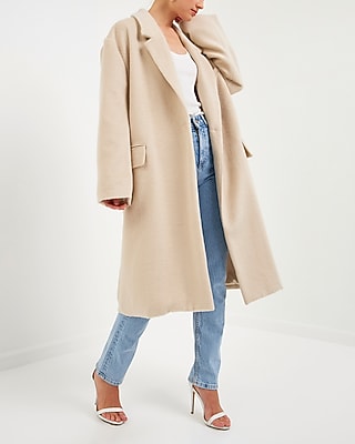 Endless Rose Single Button Oversize Coat Neutral Women's M/L