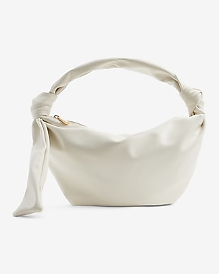 Faux Leather Crescent Shoulder Bag