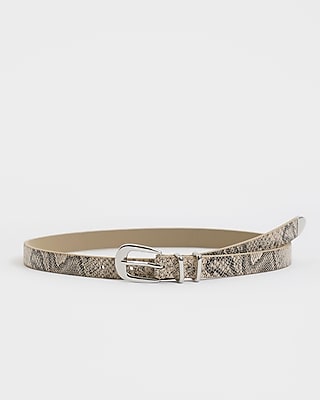 Snakeskin Silver Tipped Belt