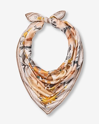 Satin Floral Scarf