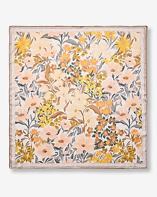 Satin Floral Scarf