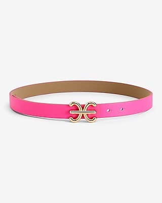 E LOGO WAIST BELT:PINK RIBBON:XS