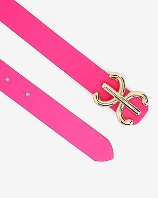 E LOGO WAIST BELT:PINK RIBBON:XS