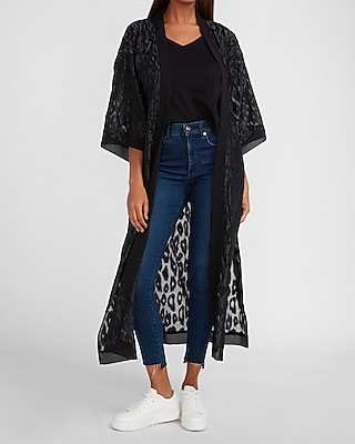 Leopard Jacquard Cover-Up