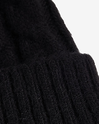 NOV22 CABLE BEANIE:PITCH BLACK:ONE SIZE