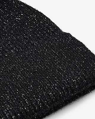 Metallic Knit Pom Beanie