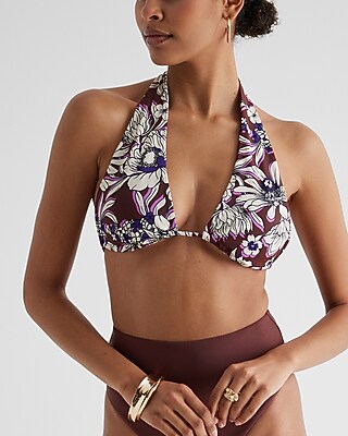 Convertible Halter Neck Body Contour Swim Top | Express