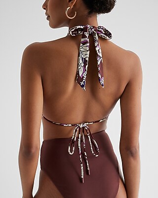 Convertible Halter Neck Body Contour Swim Top | Express