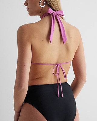 Convertible Halter Neck Body Contour Swim Top