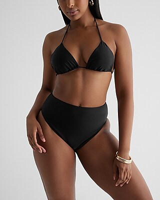 Triangle Beaded T-Back Body Contour Swim Top