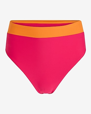 High Waisted Color Block Body Contour Swim Bottom