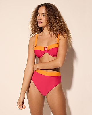 Color Block Balconette Body Contour Swim Top