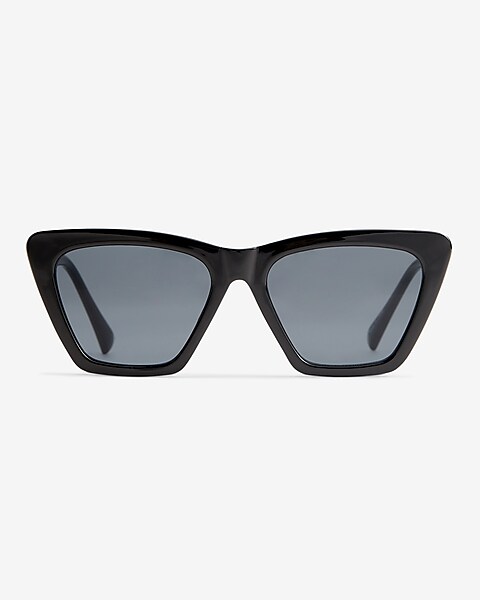 My Accessories London Sporty Cateye Sunglasses in Black