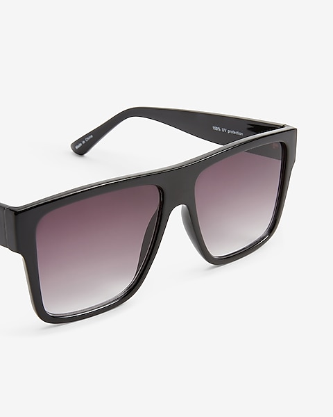 Square Shield Thick Frame Sunglasses