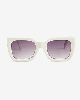 Express Thick Frame Angular Sunglasses