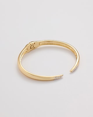 Pave Rhinestone Hinged Bracelet