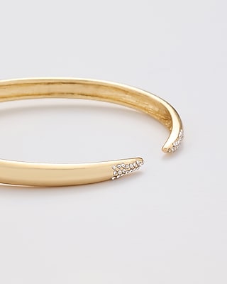 Pave Rhinestone Hinged Bracelet