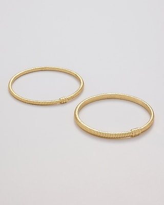 Textured Gold 2 Pack Bangle Bracelets