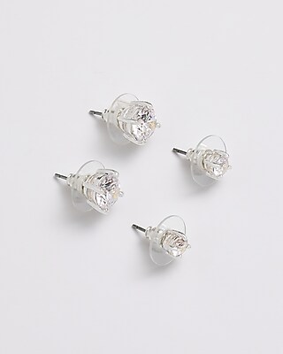 Pave Rhinestone 2 Pack Stud Earrings
