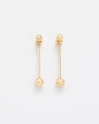 Double Bar Ball Drop Earrings