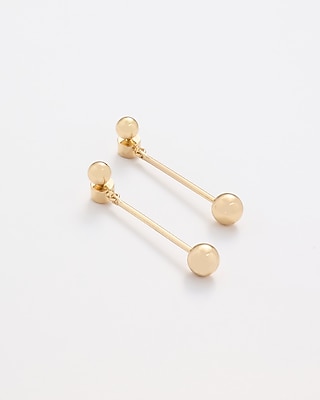 Double Bar Ball Drop Earrings